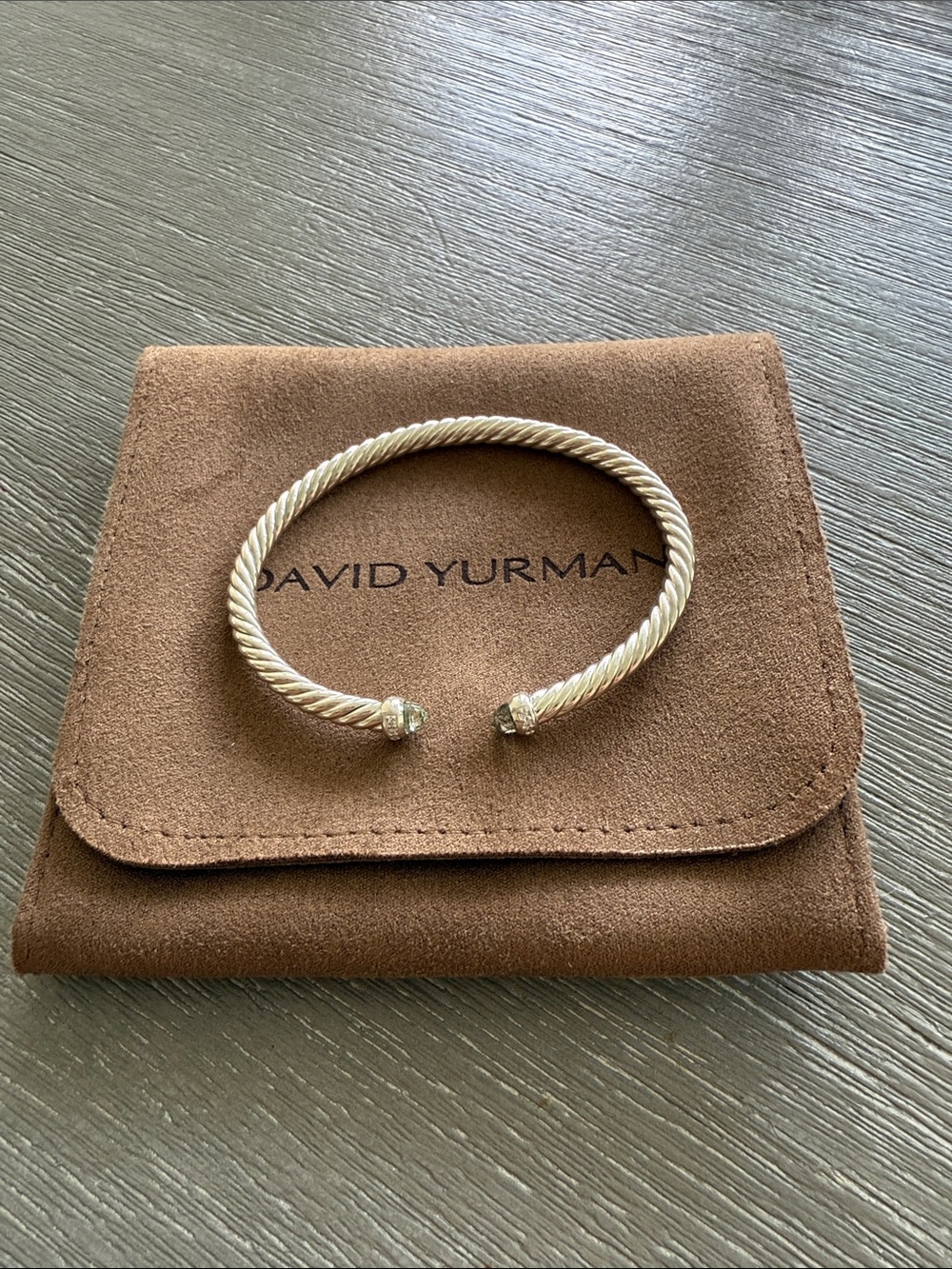 David Yurman Cable Bracelet with Prasiolite
